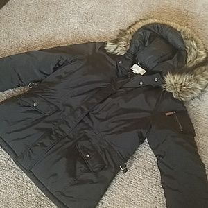 Black banana republic winter coat.